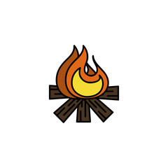 Hunting icon. Bonfire