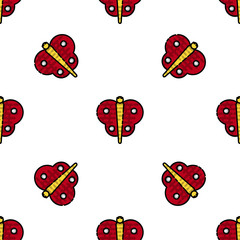 Insects flat icons pattern