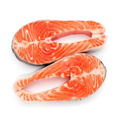Fresh Raw Salmon Red Fish Steak