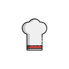 Kitchen flat icon. Cook cap