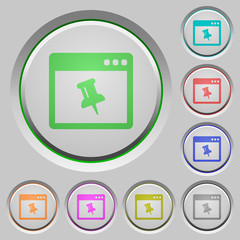 Application pin push buttons