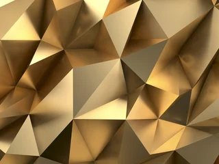 Foto op Plexiglas Rich Gold Abstract Background 3D Rendering © ZAZEN