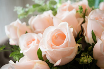 Plastic Floral Bouquet of Different Flowers.