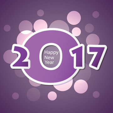  Best Wishes - Abstract Modern Style Happy New Year Greeting Card or Background, Creative Design Template - 2017