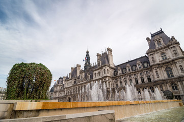 The Hotel de Ville is the building of administration in Paris.