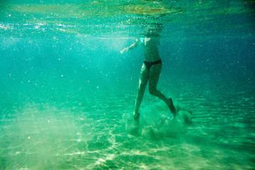 Underwater texture and fauna in Ionian sea, Zakynthos, Greece