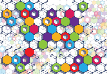 Colorful geometric backdrop