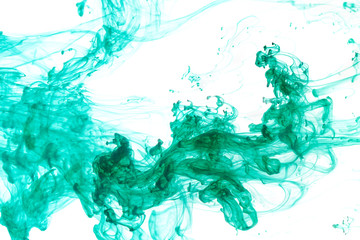 Green ink in water