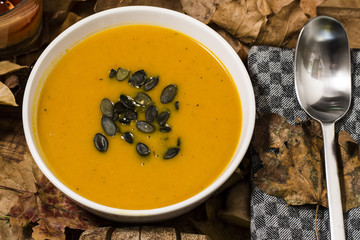 Pumpkin soup - close-up