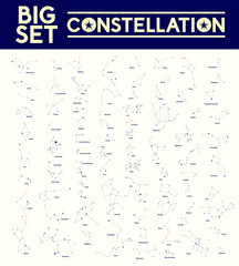 Big set of constellations, vector illustration