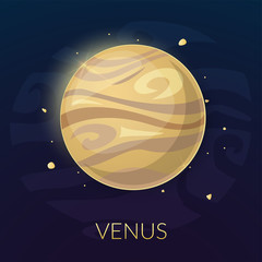 The planet Venus, vector illustration © meowu