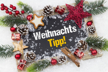 Weihnachts Tipp! Kreidetafel weihnachtlich dekoriert