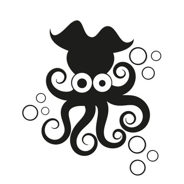 Logo octopus vector illustration