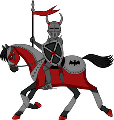 black warrior knight on a stallion