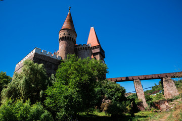 The Hunyad Castle. Medieval Gothic-Renaissance castle in Hunedoara (Transylvania). Romania