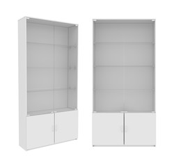 wardrobe Isolated on White Background, 3D rendering