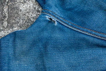 repairing old denim jean texture, Stitched textured,Blue jean background ,Blue denim jeans texture,...