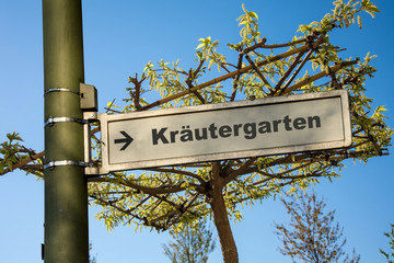 Fototapeta premium Schild 145 - Kräutergarten