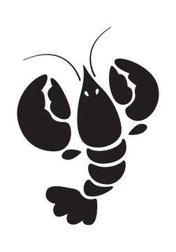 Lobster icon, vector