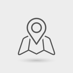 location map line icon