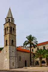 Fototapeta na wymiar Dubrovnik, Croatia. Church in cruise port