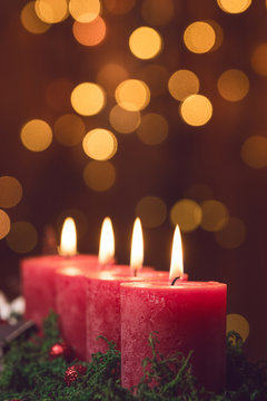 Four Candles are burning for XMAS