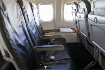 Interior of airplane
