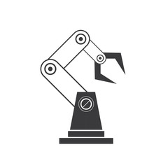 vector robotic arm symbol. robot hand.