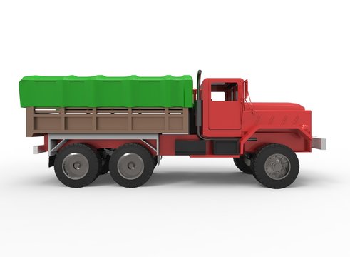 3d illustration of generic truck. nice and clean metal. isolated on white background