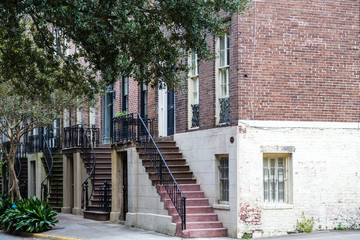 Steps on Traditional Townhouses in Savannah