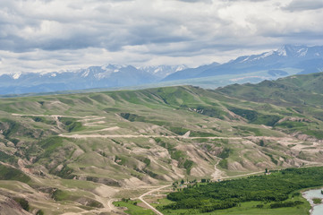 Fototapeta premium Landscape of Kalajun grassland, Xinjiang of China