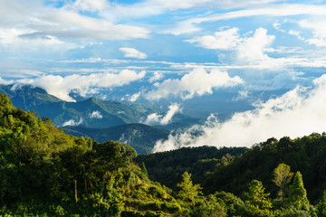 View from Doi Inthanon viewpoint,chiang mai, thailand