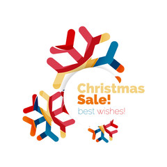 Christmas sale, vector greeting card or banner
