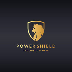 Lion shield logo 