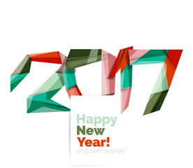 2017 Christmas and New Year Geometric Banner