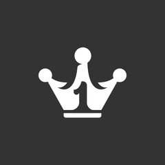 Crown Icon. Vector logo element for template