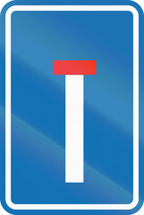 Belgian road sign - No through road for vehicles