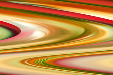 Abstract background of yellow, green and red lines