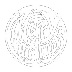 Christmas ball ornament vector illustration coloring