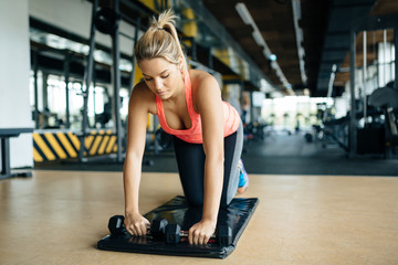 Tired athlete working out