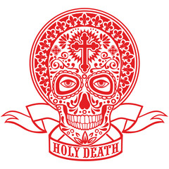 sugar skull halloween holiday pumpkin,poster,banner