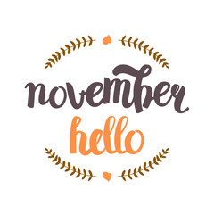 lettering novermber hello