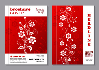 Floral brochure cover design