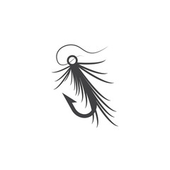 vector design template of fishing hook lure