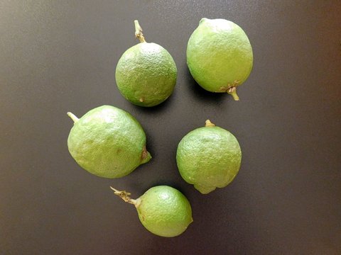 lemons on black background