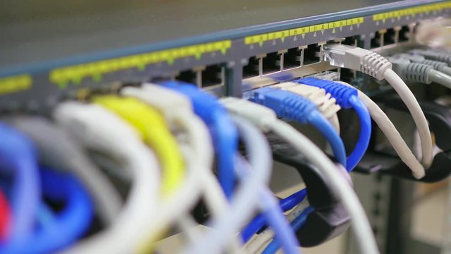 it engineer conducts maintenance work in the server room