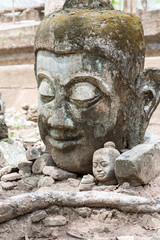 Buddha statue long history thai temple, travel in Thailand, Wat