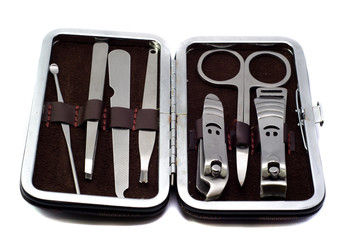 Tools of a manicure set