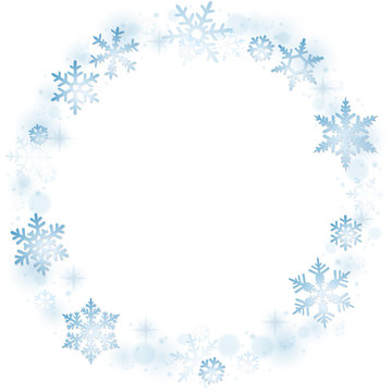 Snowflakes winter background with blank space