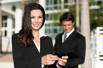 Businessman and Businesswoman Hotel Airport